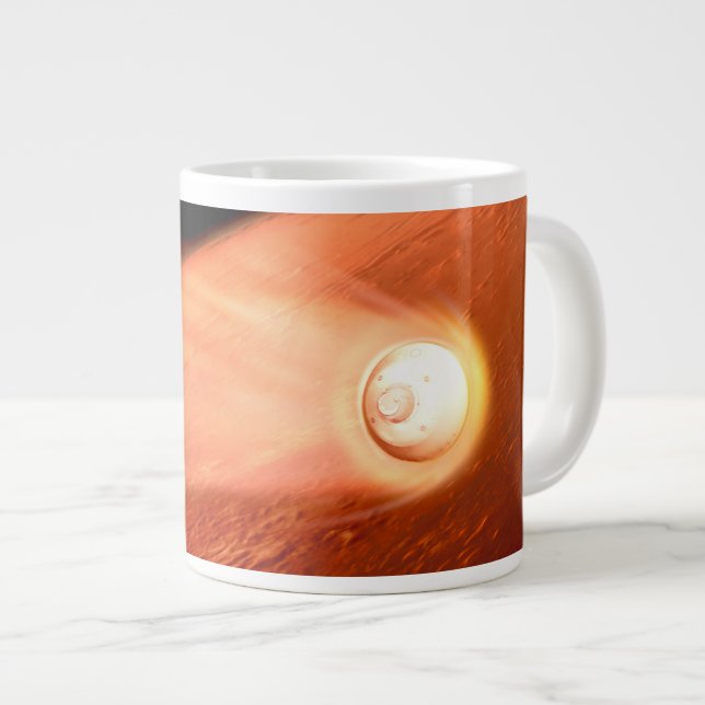 Taza De Café Gigante Aeródromo Con Perseverancia Rover Descent To Mars (Derecha)