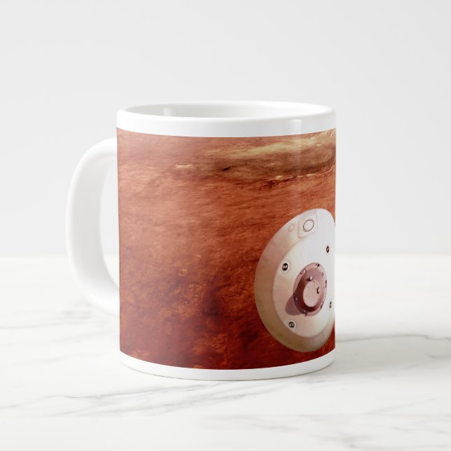 Taza De Café Gigante Aeródromo Con Perseverancia Rover Descent To Mars (Izquierda)