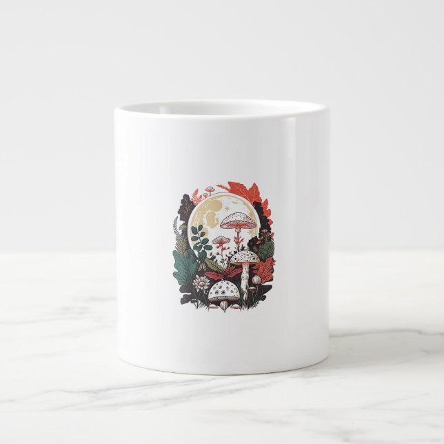 Taza De Café Gigante Aesthetic Goblincore And Cottagecore Mushroom Gent (Frente)