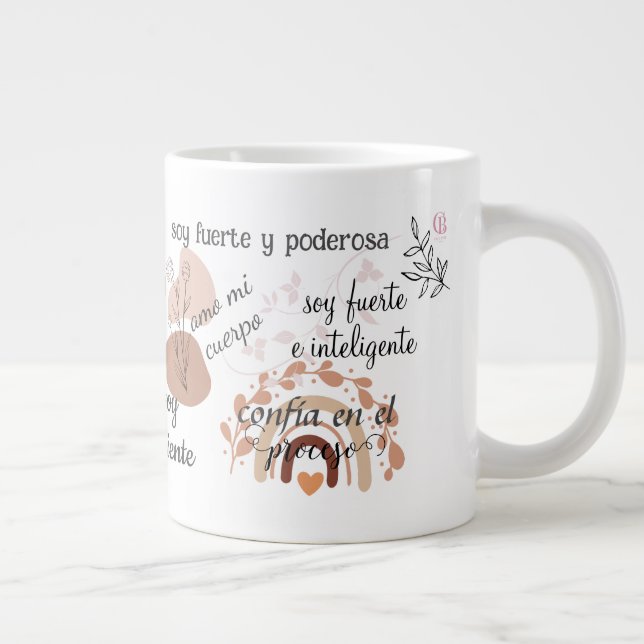 Taza De Café Gigante Affirmations coffee mug spanish (Derecha)