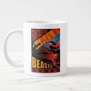 Taza De Café Gigante Afiche de venado de las bestias fantásticas de Ja