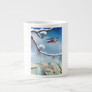 Taza De Café Gigante Afiche de viaje de Aspen Colorado