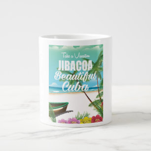 Taza De Café Gigante Afiche de viaje de Jibacoa beach Cuba