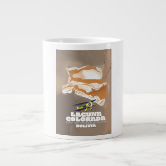 Taza De Café Gigante Afiche de viaje de Laguna Colorada Bolivia en el l