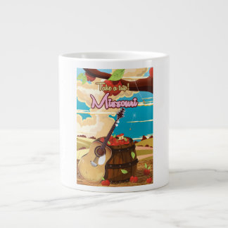 Taza De Café Gigante Afiche de viaje de personalizado vintage de Misuri