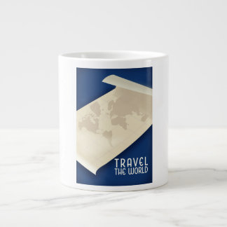 Taza De Café Gigante Afiche de viaje del estilo de la cosecha del mundo