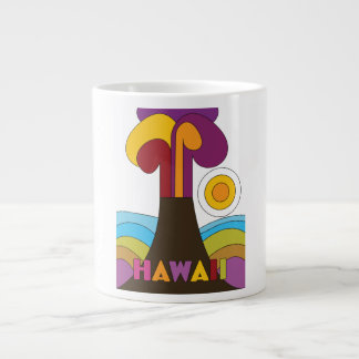 Taza De Café Gigante Afiche de viaje estilo Hawaii Vintage 1960