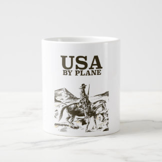 Taza De Café Gigante Afiche de viajes de cowboy de Estados Unidos