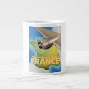Taza De Café Gigante Afiche de viajes de vacaciones a Francia