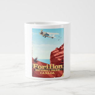 Taza De Café Gigante Afiche de viajes del Parque Nacional Forillon