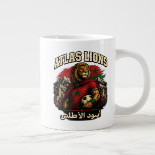 Taza De Café Gigante Aficionado de los Leones del Atlas de Marruecos