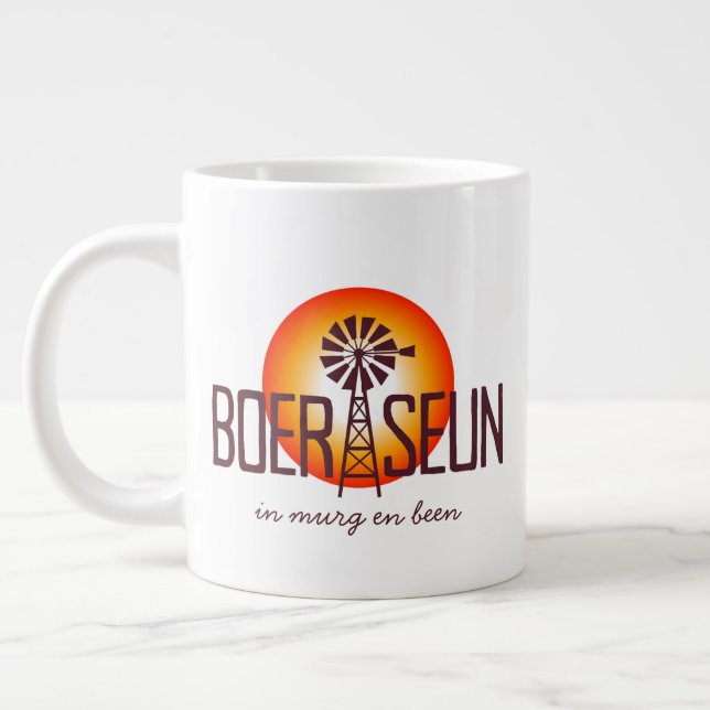 Taza De Café Gigante Afrikaans con paro de paro personalizado/custum BO (Izquierda)