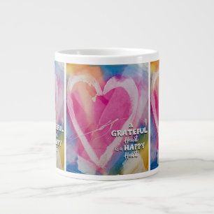 Taza De Café Gigante Agradecido arte de mug china de "Happy Bone China"