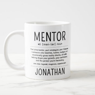 Taza De Café Gigante Agradecimiento de mentor entrenador asesor diverti