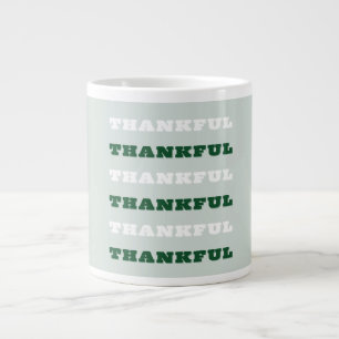 Taza De Café Gigante Agradecimiento, Gratitud, Verde