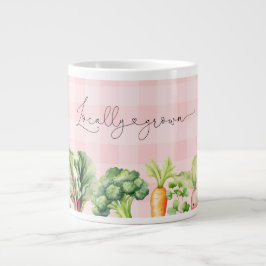Taza De Café Gigante Agricultores cultivados localmente comercializan d