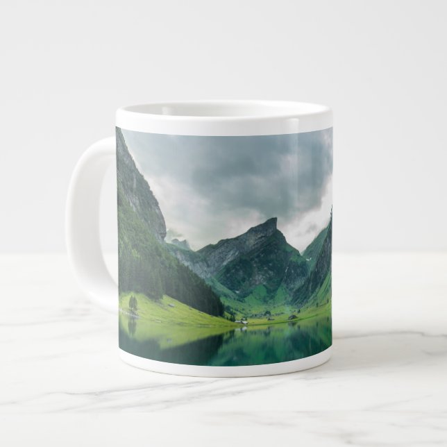 Taza De Café Gigante Agua | Alpes suizos de lago (Izquierda)