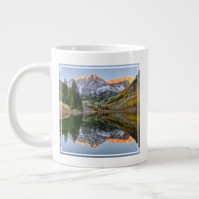 Taza De Café Gigante Agua | Maroon Bells Lake Aspen Trees (Izquierda)