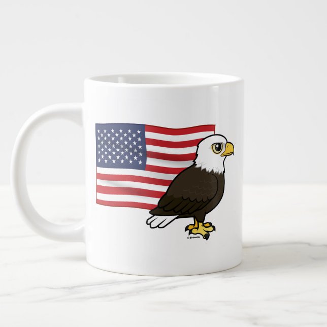 Taza De Café Gigante Águila Baldosa Patriótica (Izquierda)