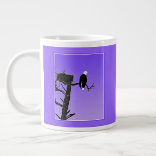 Taza De Café Gigante Águila calva al atardecer - Original Arte de Vida