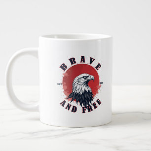 Taza De Café Gigante Águila Valiente y Libre