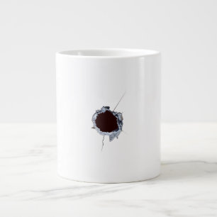 Taza De Café Gigante Agujero de bala disparada