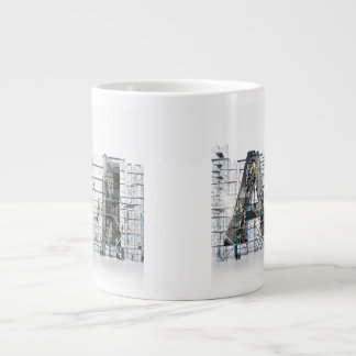 Taza De Café Gigante AI Industrial Letterform Architecture Art 