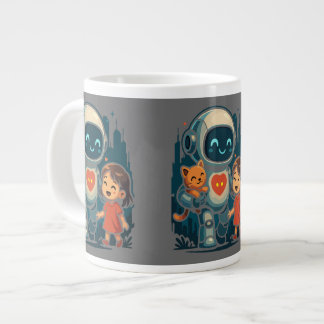 Taza De Café Gigante AI & Robot Characters – Futuristic Design Collecti
