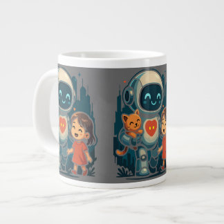 Taza De Café Gigante AI & Robot Characters – Futuristic Design Collecti