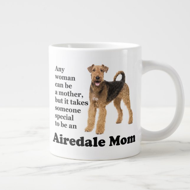 Taza De Café Gigante Airedale Mom Jumbo Mug (Derecha)