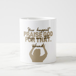 Taza De Café Gigante Alabar a Dios fe inspirada