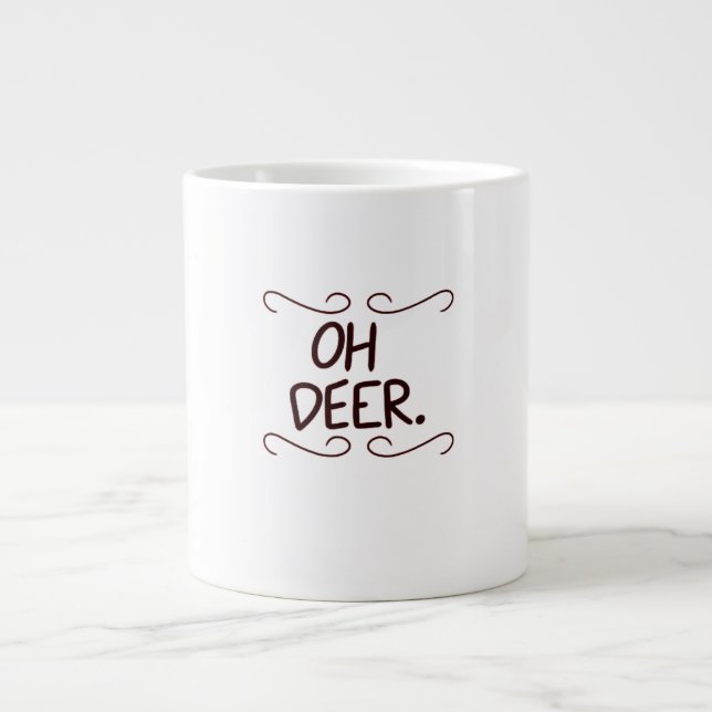 Taza De Café Gigante Alastor Oh Deer Creative Art Design  (Frente)