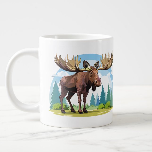 Taza De Café Gigante Alce macho (Izquierda)