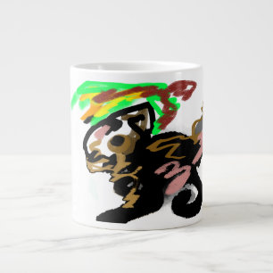 Taza De Café Gigante Alegría de otoño lobo