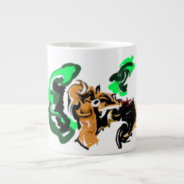 Taza De Café Gigante Alegría invernal del lobo
