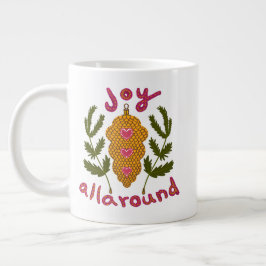 Taza De Café Gigante Alegría por todo el ornamento de Navidad