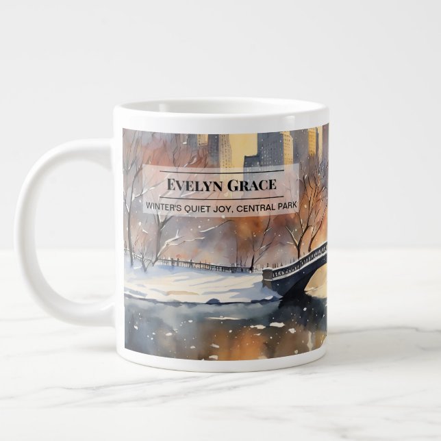 Taza De Café Gigante Alegría tranquila en invierno, música de nieve en  (Izquierda)