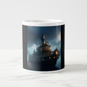 Taza De Café Gigante Alfombrilla de ratón de remolcador Steampunk en un