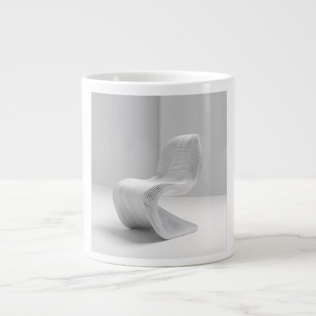 Taza De Café Gigante Algorithmic Ergonomic Seating Geometry Pattern (Frente)