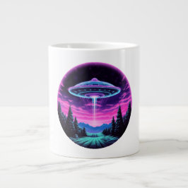 Taza De Café Gigante Alien Spaceship Retro Futurista