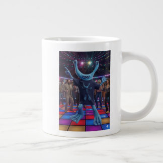 Taza De Café Gigante Alienígena en la pista de baile, alienígena sonrie