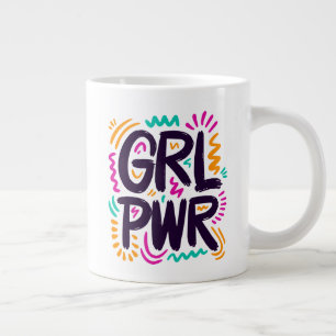 Taza De Café Gigante Alimentación de Chica