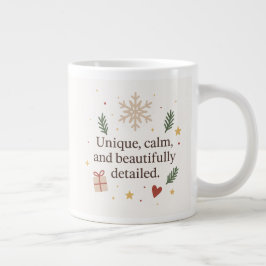 Taza De Café Gigante Alma de Copo de Nieve | Única, Tranquila y Bellame