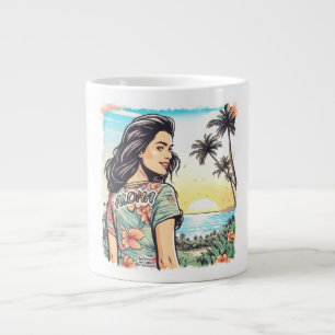 Taza De Café Gigante Aloha Chica