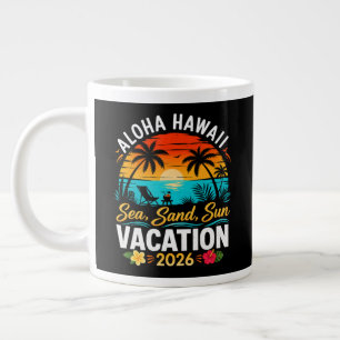 Taza De Café Gigante Aloha Hawái Mar Arena Sol 2026