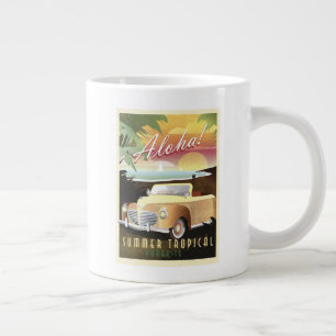 Taza De Café Gigante ¡Aloha! Paraíso tropical de verano
