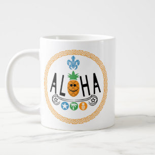 Taza De Café Gigante Aloha Pineapple Design - Jumbo