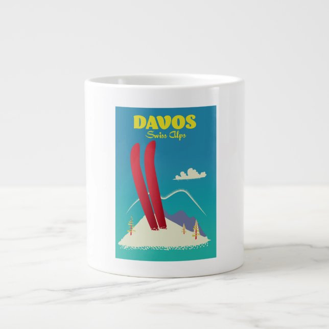 Taza De Café Gigante Alpes suizos de Davos (Frente)
