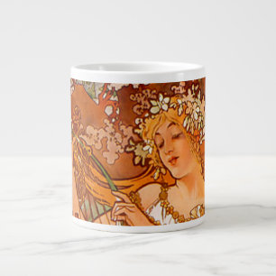 Taza De Café Gigante Alphonse Mucha modernidad primavera