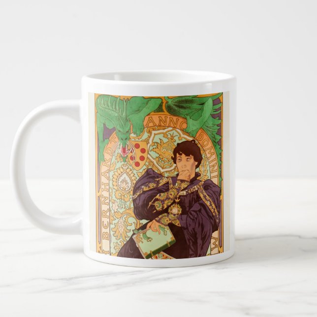 Taza De Café Gigante Alphonse Mucha Prince y Dragon (Izquierda)